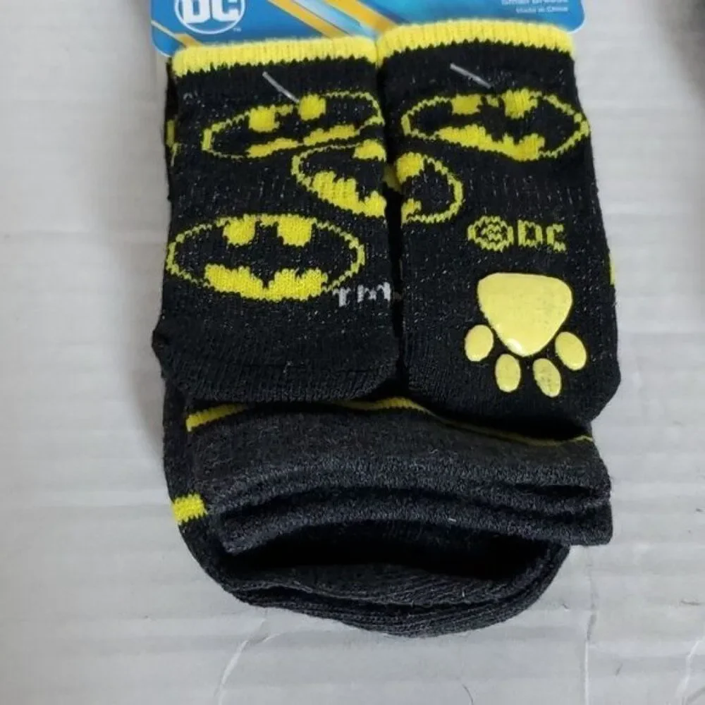 DC BATMAN SUPERMAN CREW SOCKS MEN'S WOMEN'S WOMAN'S SMALL DOG CAT ANIMAL SOCK